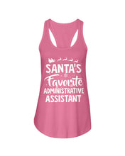 Load image into Gallery viewer, Santa Favorite Assistant Funny Christmas Gift Shirt Ladies Flowy Tank