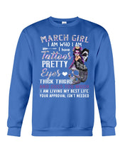 Load image into Gallery viewer, Tattoos Pretty Eyes Gift For March Girl T-Shirt Sweatshirt