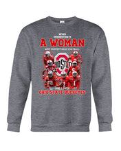 Load image into Gallery viewer, Woman Loves Ohio States Buckeyes American Football Ncaa 2019 T-Shirt Sweatshirt