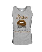 Load image into Gallery viewer, Kristen A Mouth She Can&#39;t Control Quote Name T-Shirt Unisex Tank Top