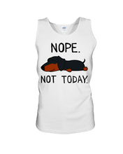 Load image into Gallery viewer, Nope Dachshund Not Today Unisex Tank Top