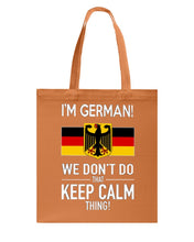 Load image into Gallery viewer, Keep Calm German Funny Quote Basketweave Tote Bag