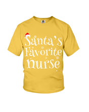 Load image into Gallery viewer, Santa's Favorite Nurse Youth Tee