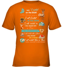 Load image into Gallery viewer, Crocheting Everywhere Black Quote T-Shirt Youth Tee