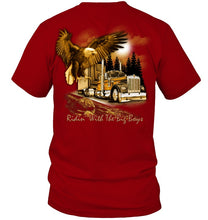 Load image into Gallery viewer, Riding With The Big Boys Nightlife City Black T-Shirt Guys V-Neck