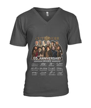 Load image into Gallery viewer, Outlander Tv Series 5 Years Anniversary 2014 - 2019 Autograph T-Shirt Guys V-Neck