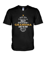 Load image into Gallery viewer, Finnish Crazy Grandma Gift For Grandma Family Guys V-Neck