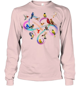 Bird Colorful Infinity Sign Unisex Long Sleeve