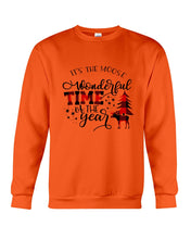 Load image into Gallery viewer, Funny Moose Wonderful Time Christmas Gift For Family Sweatshirt