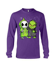 Load image into Gallery viewer, Cute Little Jack Skellington Grinch Best Friend Christmas Gift Shirt Unisex Long Sleeve