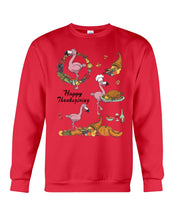 Load image into Gallery viewer, Flamingo Happy Thanksgiving Sweatshirt