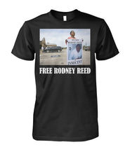 Load image into Gallery viewer, Free Rodney Reed Raise Your Voice 1 Guys Tee
