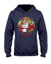 Load image into Gallery viewer, Santa Claus Beer Gift For Christmas Black T-Shirt Hoodie