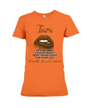Load image into Gallery viewer, Tiara A Mouth She Can't Control Quote Name T-Shirt Ladies Tee