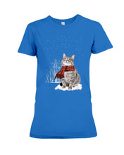 Load image into Gallery viewer, Cute Cat Christmas Gift For Cat Lovers Custom T-Shirt Ladies Tee