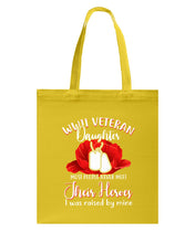Load image into Gallery viewer, Wwii Veteran Daughter Their Heroes Basketweave Tote Bag