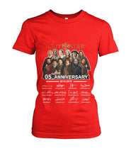 Load image into Gallery viewer, Outlander Tv Series 5 Years Anniversary 2014 - 2019 Autograph T-Shirt Ladies Tee