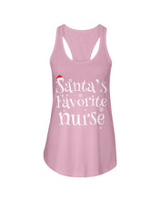 Load image into Gallery viewer, Santa's Favorite Nurse Ladies Flowy Tank