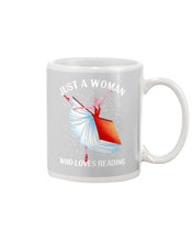 Load image into Gallery viewer, Just A Woman Loves Dancing And Reading Books Mug