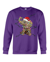 Load image into Gallery viewer, Elephant Color Light Christmas Gift Tee Sweatshirt