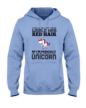 Load image into Gallery viewer, Redhead Unicorn Gift For Fans Funny T-Shirt Hoodie