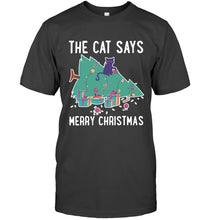 Load image into Gallery viewer, Cat Funny Merry Christmas Shirt Guys Tee