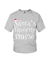 Load image into Gallery viewer, Santa's Favorite Nurse Youth Tee