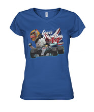Load image into Gallery viewer, Lewis Hamilton 44 Formula 1 Champion 2019 Gift For Fans Ladies V-Neck