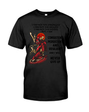 Load image into Gallery viewer, Samurai Consistent Persistent Resilient Quote T-Shirt Guys Tee