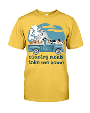 Load image into Gallery viewer, Country Road Golden Retriever Guys Tee