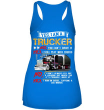 Load image into Gallery viewer, I Am A Trucker Ladies Flowy Tank