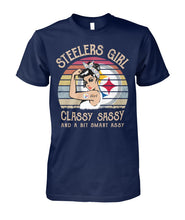 Load image into Gallery viewer, Steelers Girl Classy Sassy T-Shirt Guys Tee