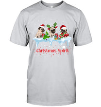 Load image into Gallery viewer, Pug Christmas Gift Black T-Shirt Guys Tee