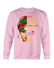 Load image into Gallery viewer, January Queen 3 Sides Horoscopes T-Shirt Sweatshirt