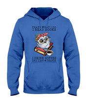 Load image into Gallery viewer, Cute Owl Read Books And Drink Coffee Funny T-Shirt Hoodie