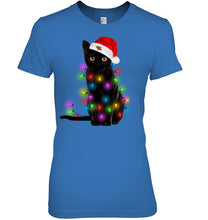 Load image into Gallery viewer, Cat Merry And Bright New Ladies Tee