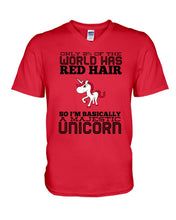 Load image into Gallery viewer, Redhead Unicorn Gift For Fans Funny T-Shirt Guys V-Neck