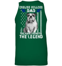 Load image into Gallery viewer, English Bulldog  - The Man - The Myth - The Legend Black T-Shirt Unisex Tank Top