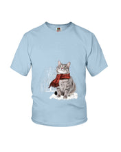 Load image into Gallery viewer, Cute Cat Christmas Gift For Cat Lovers Custom T-Shirt Youth Tee