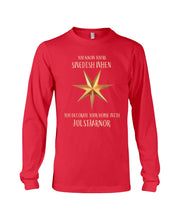 Load image into Gallery viewer, Christmas Star Swedish Julstarnor Black T-Shirt Unisex Long Sleeve