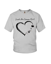 Load image into Gallery viewer, Just An Iowa Girl Youth Tee