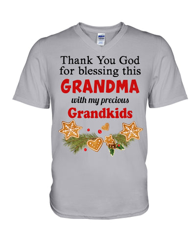 Blessing My Grandma Christmas Gift For Family Guys V-Neck