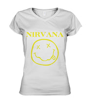 Load image into Gallery viewer, Nirvana Mashup T-Shirts Ladies V-Neck