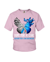 Load image into Gallery viewer, Hope For Cure Diabetes Awareness Youth Tee
