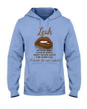 Load image into Gallery viewer, Leah A Mouth She Can't Control Quote Name T-Shirt Hoodie