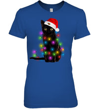 Load image into Gallery viewer, Cat Merry And Bright New Ladies Tee