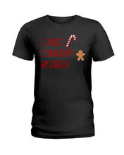 Load image into Gallery viewer, Nice Naughty Ginger Redhead T Shirt Ladies Tee