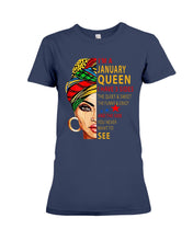 Load image into Gallery viewer, January Queen 3 Sides Horoscopes T-Shirt Ladies Tee