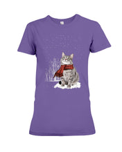 Load image into Gallery viewer, Cute Cat Christmas Gift For Cat Lovers Custom T-Shirt Ladies Tee