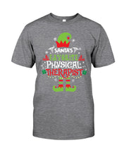 Load image into Gallery viewer, Santa's Favorite Physical Therapist Black T-Shirt Unisex Tank Top